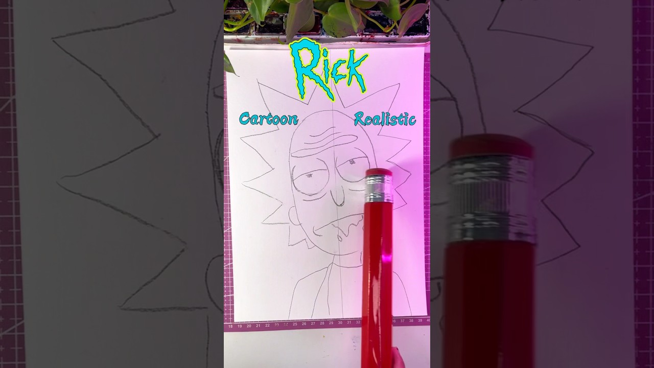 Drawing Rick ✨ CARTOON vs REALISTIC 