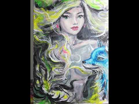 wonderland | have you seen a blue fox | how to paint a fox girl