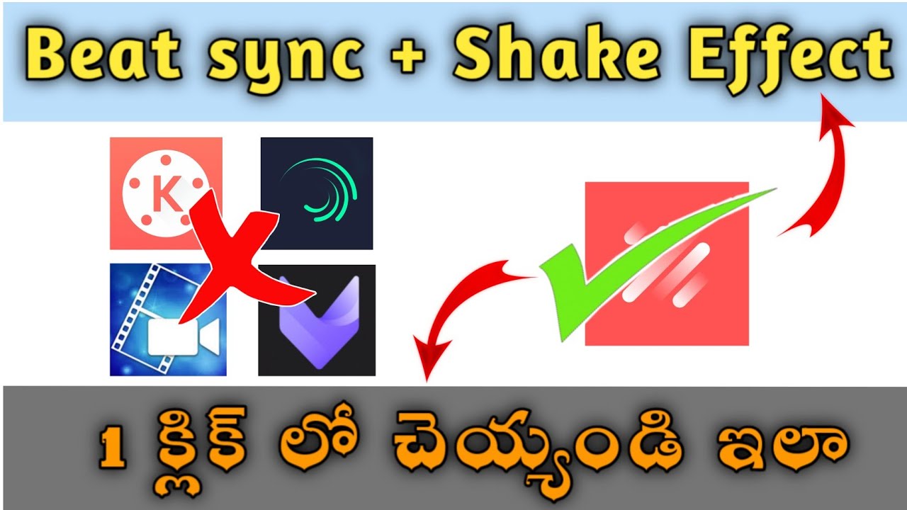 Beat sync Photo shake Editing in one 1 click Beat + sync status