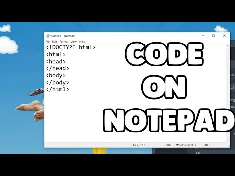 How To Code On Notepad | Html Java Css