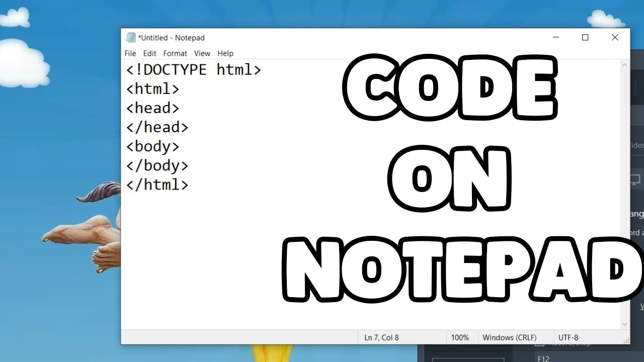 How To Code On Notepad | Html Java Css - YouTube