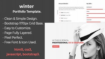 Winter | Portfolio One Page HTML Template | Themeforest Website Templates and Themes