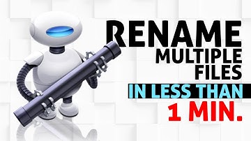 Rename Multiple Files - Automator