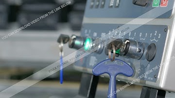 The control panel for controlling the bending machine CNC. Several keys and buttons for easy