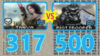 Tanya vs Riot Trooper - Same Cost - Red Alert 2 Mental Omega