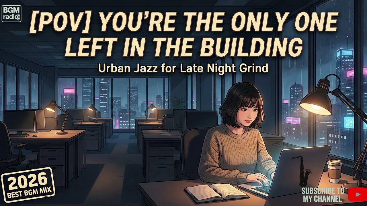 【BGM radio】[POV] You're the only one left in the building.  Urban Jazz for Late Night Grind