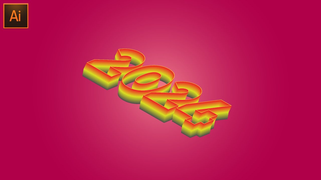 3D Isometric Text Effect In Illustrator || Adobe Illustrator Tutorial ...