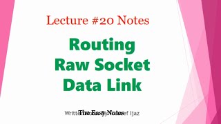 What is Routing, Raw Socket, Data link access | Hindi Urdu | Lecture 20