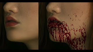 How to paint blood in photoshop