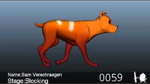 Animation Mentor Class 2 / Week 5 - Dog Walkcycle blocking
