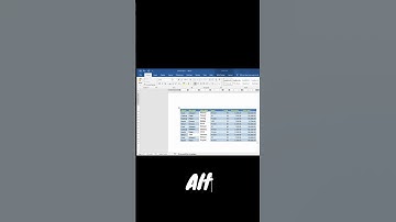 Shortcut to delete row or column from a table in Microsoft Word.