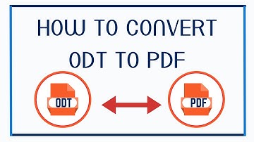 How to Convert ODT to PDF