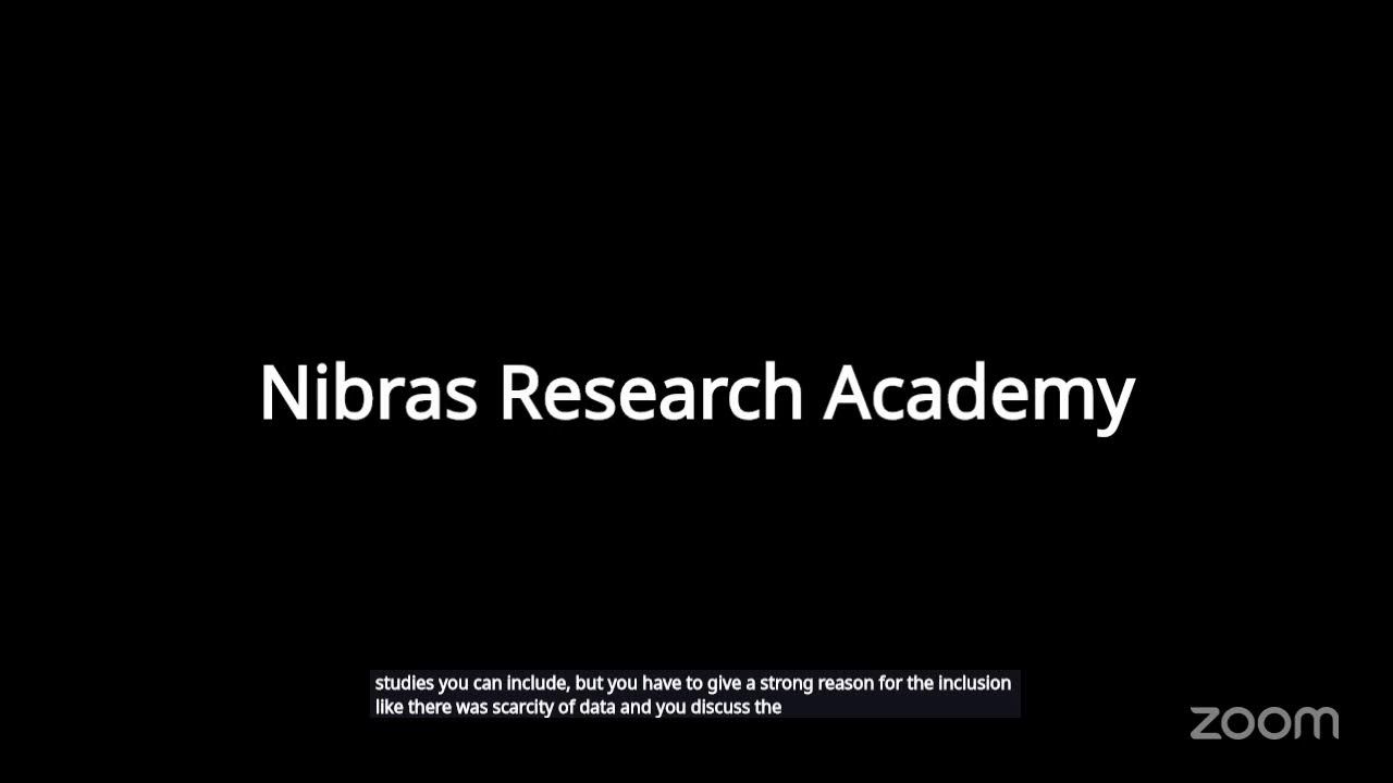 Systematic Review and Meta-Analysis by Nibras Research Academy and RPO-Sudan Day 1