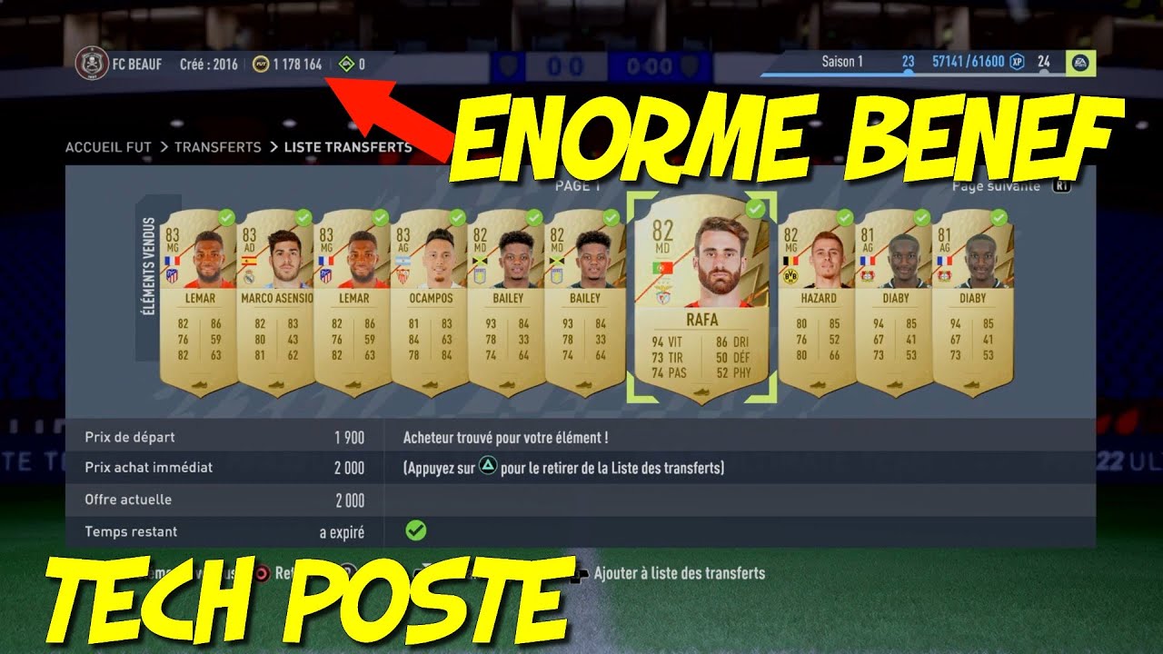 FIFA 22 - ACHAT REVENTE : J'ai gagné 1 000 000 credits avec cette tech !