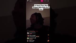 Lil Durk Plays New Snippet With India On Ig Live #viral #shortsfeed