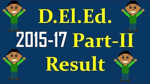 D.El.Ed. Part-II result 2015-17  ||  All The Best  ||
