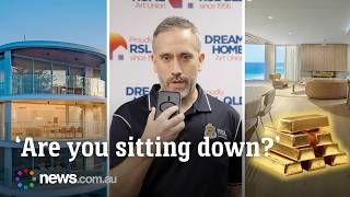 Moment Aussie woman is told she's won over $14M in prizes