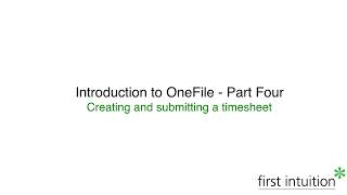 Introduction to OneFile - part four