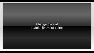 Change color of matplotlib.pyplot points