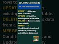 DML Commands in SQL | Insert, Update, Delete, Merge | #shorts #sql #sqlshorts