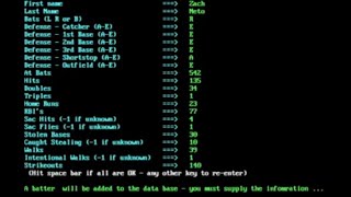 Pro Manager / Major League Manager - tutorial - create/edit teams (IBM PC)