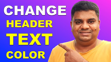 How To Change Header Text Color In Word