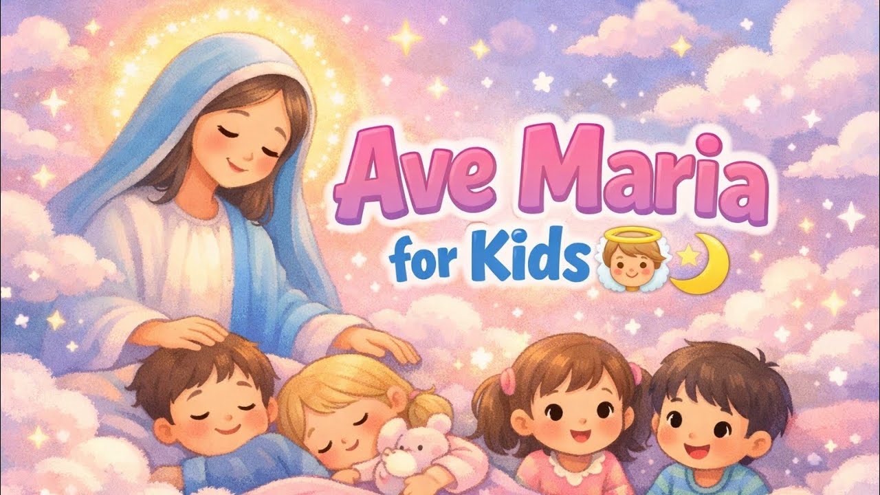 🌸 Ave Maria for Kids 👼 | Gentle Bedtime Prayer Song 🌙