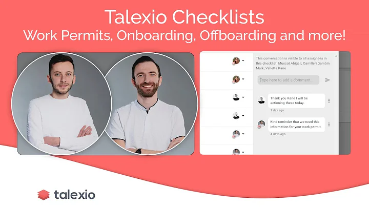 Talexio Checklists for Work Permits, Onboarding, Offboarding and more