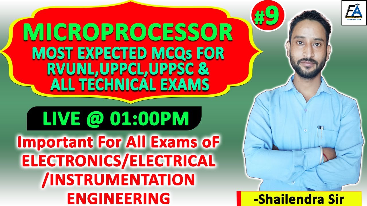 MICRO-PROCESSOR  (CONCEPT + MCQs) | IMP.  FOR ELECTRONICS & ELECTRICAL EXAMS | BY SHAILENDRA SIR