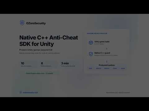 Native C++ Based Anti-Cheat & Anti-Tamper Solution for Unity3D