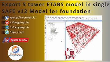 Export 5 tower ETABS model in single SAFE v12 Model for MAT Foundation Design
