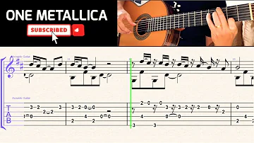 🎼 ONE (Metallica) Sheet music and TAB for classical guitar | acoustic fingerstyle cover