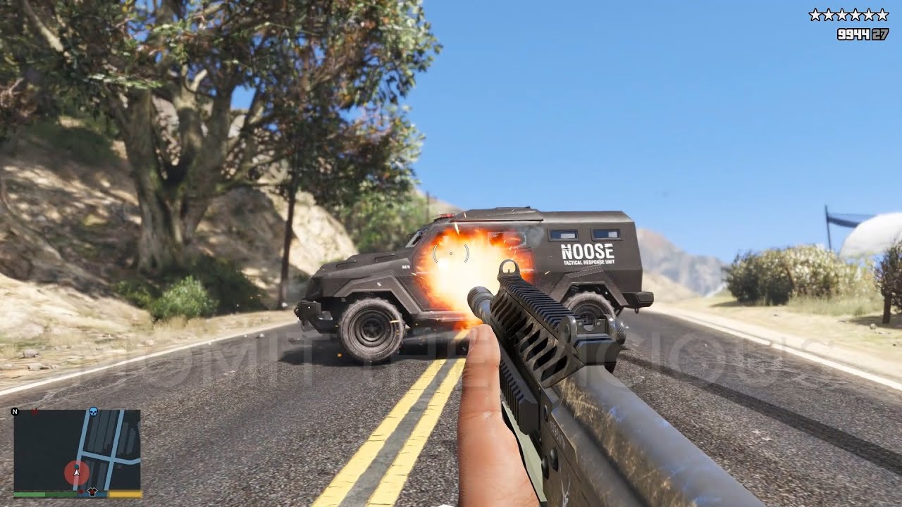 GTA V Salvadorian Gang Hideout Shootout + Epic 10 Star Cop Chase Escape ...