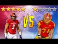 5 Star Outside Linebacker VS 1 Star Outside Linebacker l Sharpe Sports