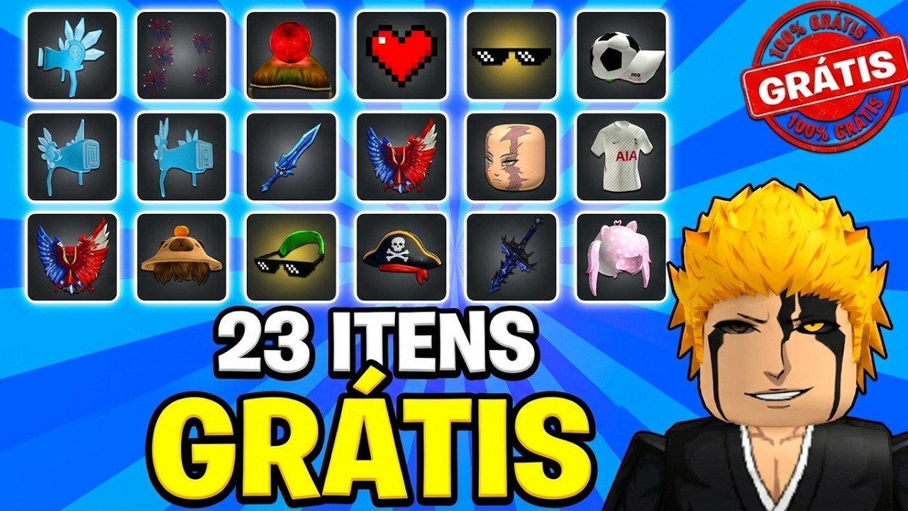 RÁPIDO 23 ITENS FÁCIL DE GANHAR GRÁTIS NO ROBLOX COM MUITAS CÓPIAS!!! (Fácil & Rápido) EM 2026