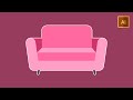 Adobe illustrator tutorials -How to Illustrate Sofa Vector Art Illustrator #Ahmerilyas