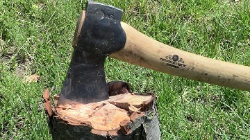 Gransfors Bruks Small Forest Axe: IMPROMPTU CHOP TEST by TheGearTester