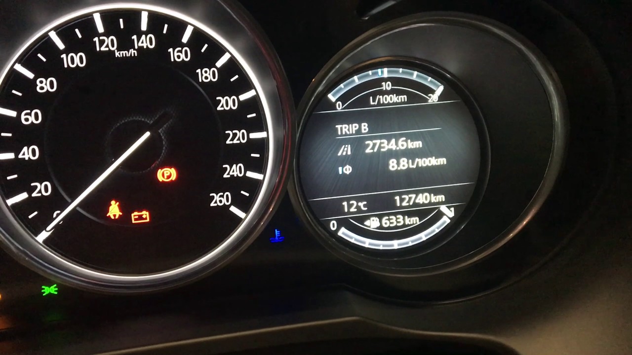 Mazda 6 2017 komputer pokładowy test wskaźnika
