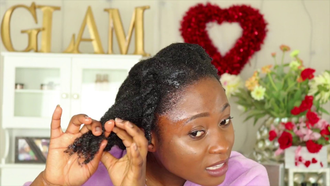 finger detangling || ethiopian hair butter update. before & after  application.