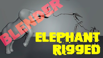 Elephant Rigged Animation Ready Model - 3D Animation (Blender Animation)