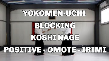 Yokomen-Uchi, Blocking, Koshi Nage, Positive - Omote - Irimi / Aikido techniques