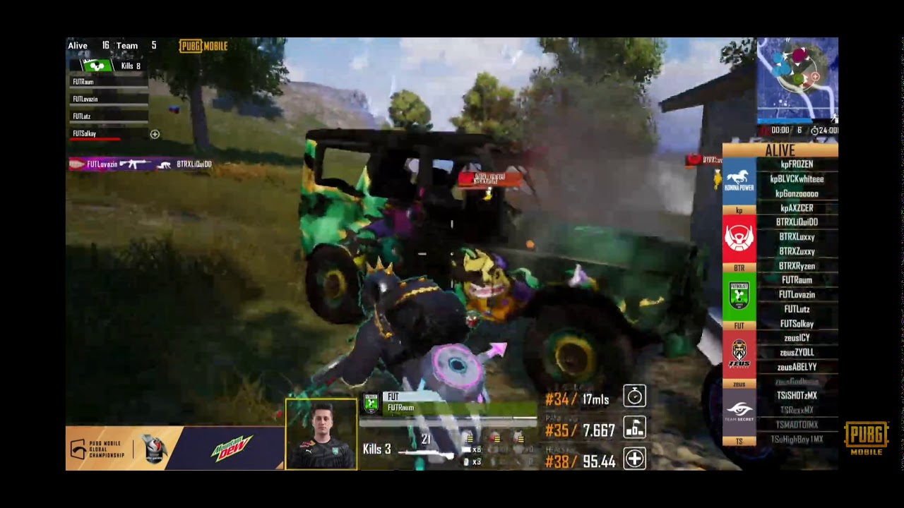 BTR gets 14 kills Chicken Dinner in Erangle PMGC Final PUBG Global Championship Bigetron Red Aliens