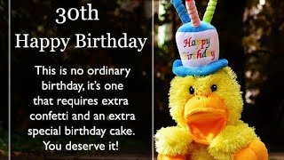 Happy 30th Birthday Pics and Images with Quotes in Hd || Whatsapp Birthday Status and Wishes