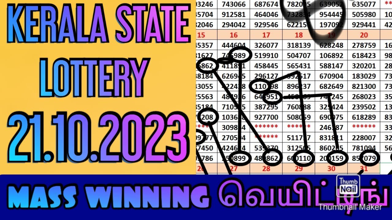 21-10-2023 Kerala State Lottery Today Winning Number Tips And Tricks Prediction Winning Strategy