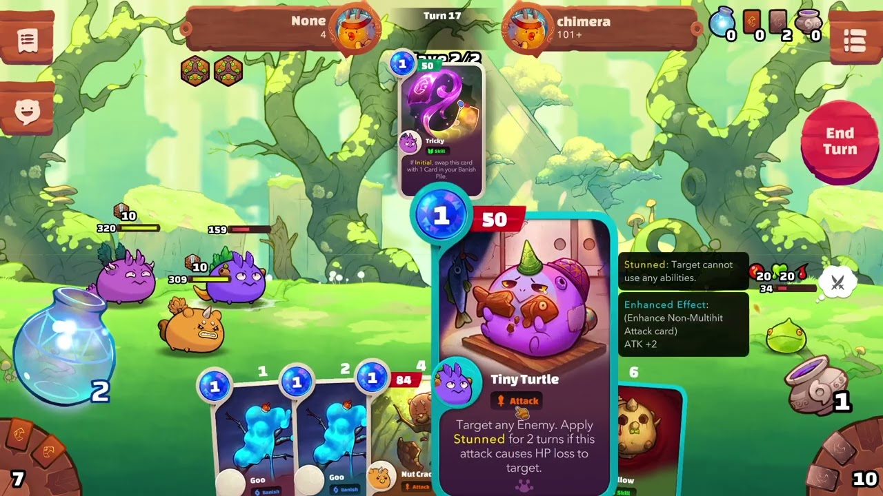 Axie Infinity Origin: Tricky Card bug(?)