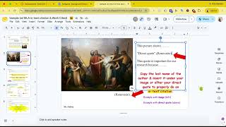 Details MLA Work Cited & In-Text Citations in Google Slides TUTORIAL Update