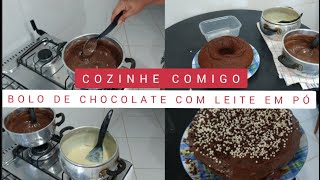 Bolo De Chocolate Com Recheio De Leite Em Pó