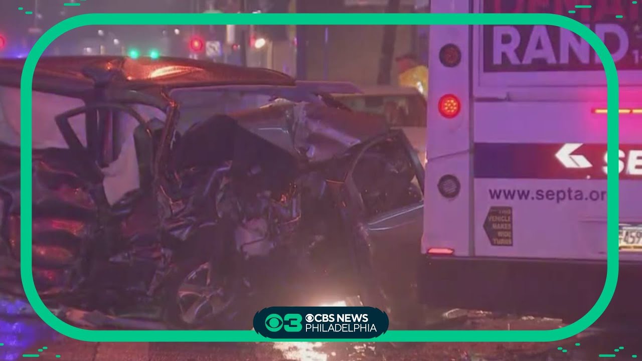 Cash may be missing after multi-vehicle crash involving SEPTA bus - YouTube