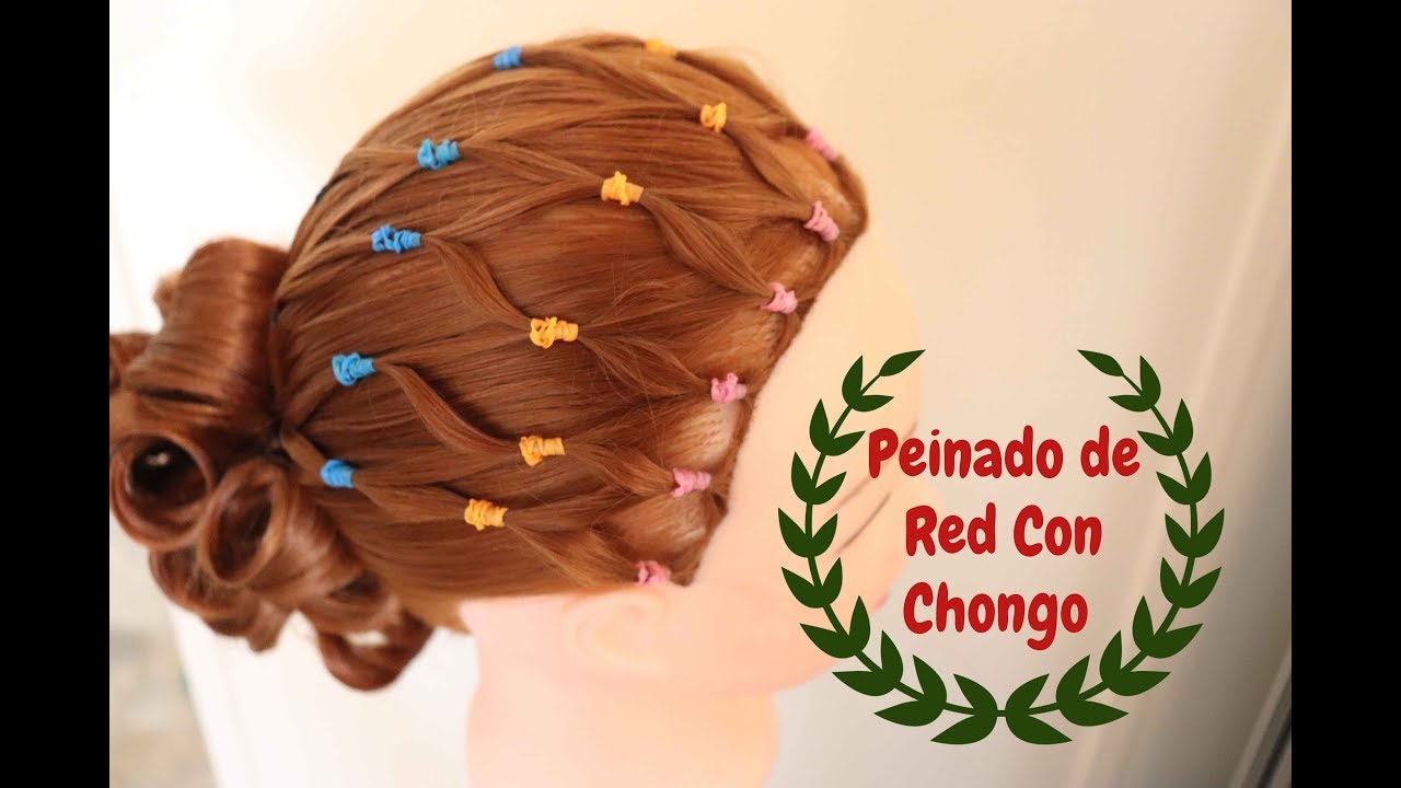 Peinado de Red Con Chongo Recogidos/ Como hacer Peinados faciles y ...