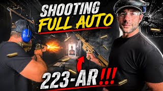 first time Shooting FULL AUTO 223-AR!!!!! #shootingrange #montana 
